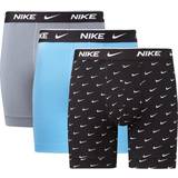 Nike Cotton Men's Underwear Nike Everyday Essentials Cotton Stretch Boxer 3-pack - Swoosh Print/Cool Grey/University Blue