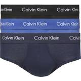 Calvin Klein Men's Underwear on sale Calvin Klein Cotton Stretch Briefs 3-pack - Black/Blue Shadow/Cobalt Water
