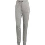 Joggers - Viscose Trousers adidas Women's Essentials French Terry 3-Stripes Joggers - Medium Grey Heather/White