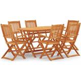 vidaXL 3087155 Patio Dining Set, 1 Table incl. 6 Chairs