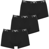 Emporio Armani Men's Underwear Emporio Armani Cotton Stretch Trunks 3-pack - Black