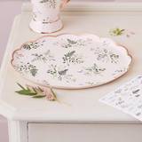 Ginger Ray Rose Gold Foiled Afternoon Tea Party Paper Plates 8 Pack Let's ParTea