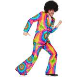 Partychimp Karnival 82112 1970's Male Tie Dye Suit Costume, Multi, Extra Large