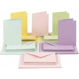 Cards and Envelopes, card size 10,5x15 cm, envelope size 11,5x16,5 cm, 110 220 g, pastel colours, 50 set/ 1 pack