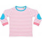 3-6M Tops Larkwood Baby Boys Striped Long Sleeve T-Shirt - Bleg Pink/White