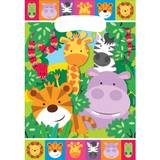 Wrapping Paper & Gift Wrapping Supplies Amscan 9901919 Jungle Friends Birthday Party Plastic Loot Bags 8 Pack