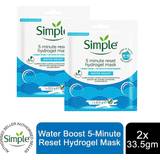 Simple Facial Skincare Simple Waterboost 5 Minute Reset Hydrogel Mask