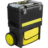 Tectake Tool Storage tectake Tool box Johnny with wheels and carry handle tool chest, tool box on wheels, tool trolley black/yellow