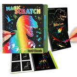 Dinosaur Colouring Books Depesche Dino World Magic Scratch Book