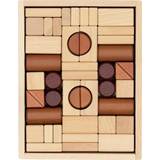 Goki Wooden Blocks Goki byggstenar 26,5 x 20,5 cm träbrun 47-delad