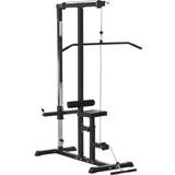 Shoulders Strength Training Machines Homcom Exercise Pulldown Machine Power Tower with Adjustable Seat Cables