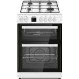 60cm - Two Ovens Cookers ElectrIQ EQDFC360WH White