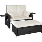 Storage Compartment Outdoor Lounge Sets Garden & Outdoor Furniture tectake Kreta Outdoor Lounge Set, Table incl. 1 Sofas