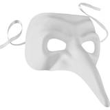 tectake Venetian Mask with Long Nose White