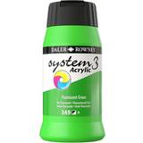 The Works System 3 Acrylic Paint: Fluorescent Green 500Ml