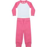 Boys Pyjamases Children's Clothing Larkwood Childrens Pyjamas - Candyfloss Pink White