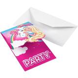 Barbie amscan 11012126 and Unicorn Dreamtopia Stand-up Invitation Cards 8 Pcs