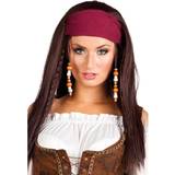 Pirates Long Wigs Fancy Dress Boland Adult Wig Trinity Bandana Beaded Synthetic Hairpiece Pirate Costume