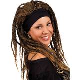 Super Heroes & Villains Long Wigs Fancy Dress Boland Emily Adult Wig with Hair Band Brown