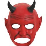 Halloween Head Masks Bristol Novelty Unisex Adults Halloween Devil Latex Mouth Free Head Mask (One Size) (Red/Black)