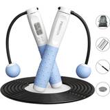 Proiron Digital Jump Rope with Counter 300 cm, White/Blue, PVC Silicone
