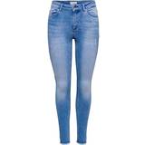 Only Blush Mid Ankle Skinny Fit Jeans - Blue Light Denim