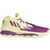 35 ⅓ Basketball Shoes adidas Dame 8 - Yellow Tint/Glory Purple/Signal Green