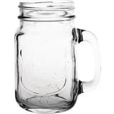 Transparent Glass Jars with Straw Olympia - Glass Jar with Straw 45cl 12pcs