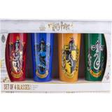 Yellow Glasses Harry Potter House Crest Drinking Glass 40cl 4pcs