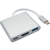 Akyga USB C-USB A/HDMI/USB C M-F 0.2m