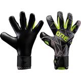 Rubber Goalkeeper Gloves One GEO 3.0 Carbon Hybrid - Black/Grey/Fluo