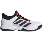 White Racket Sport Shoes adidas Kid's Adizero Club - Cloud White/Core Black/Solar Red