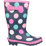 12 - Lined Wellingtons Cotswold Girl's Dotty Spotted Wellington Boots - Multicoloured