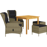 vidaXL 3067752 Patio Dining Set, 1 Table incl. 2 Chairs