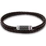 Tommy Hilfiger Wrap Double Braided Bracelet - Silver/Brown