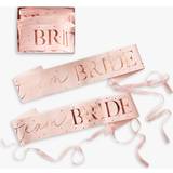 Bridal Shower Sashes Ginger Ray wedding team bride 6 pack sash-Pink