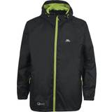 Men Rain Clothes Trespass Qikpac Unisex Waterproof Packaway Jacket - Black