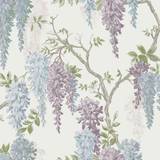 Easy-up Wallpapers Laura Ashley Wisteria Garden Pale Iris Wallpaper