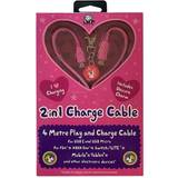 Nintendo Switch Lite Batteries & Charging Stations Imp Gaming 2in1 4m Charging Cable with Unicorn Charm Keychain - Pink