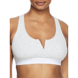 Pour Moi Love To Lounge Logo Cotton Non Wired Crop Top - Grey Marl