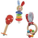 Eichhorn Activity Toys Eichhorn 100017045 Greifling-100017045 Contents: Maraca, Sound, Grasping Toy, Motif: Rabbit, 3-Piece, FSC 100% Beech Wood, Hardwood, BSK 0-3m Made in Germany, Colourful
