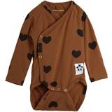Mini Rodini Bodysuits Mini Rodini Basic Hearts Wrap Body - Brown (1000007416)