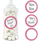 Amscan Candy Buffet Scalloped Labels Light Pink
