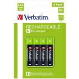 Batteries - Camera Batteries Batteries & Chargers Verbatim AAA Rechargeable NiMH Compatible 4-pack