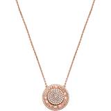 Michael Kors Pavé Focal Pendant Necklace - Rose Gold/Transparent