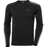 Helly Hansen Sportswear Garment Base Layers Helly Hansen Lifa Active Stripe Crew Baselayer Men - Black