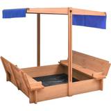 Sand Boxes Playground vidaXL Sandbox with Roof Firwood