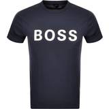 Hugo Boss Women T-shirts Hugo Boss Relaxed-Fit in Cotton with Contrast Logo T-shirt Unisex - Dark Blue