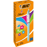 Bic 4 Colours Fun Ballpoint Pen 1.0mm 12-pack