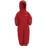 Down jackets - Fleece Lined Regatta Kid's Splosh III Waterproof Puddle Suit - Pepper